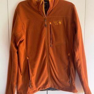 Mountain Hardware orange fleece full zip
